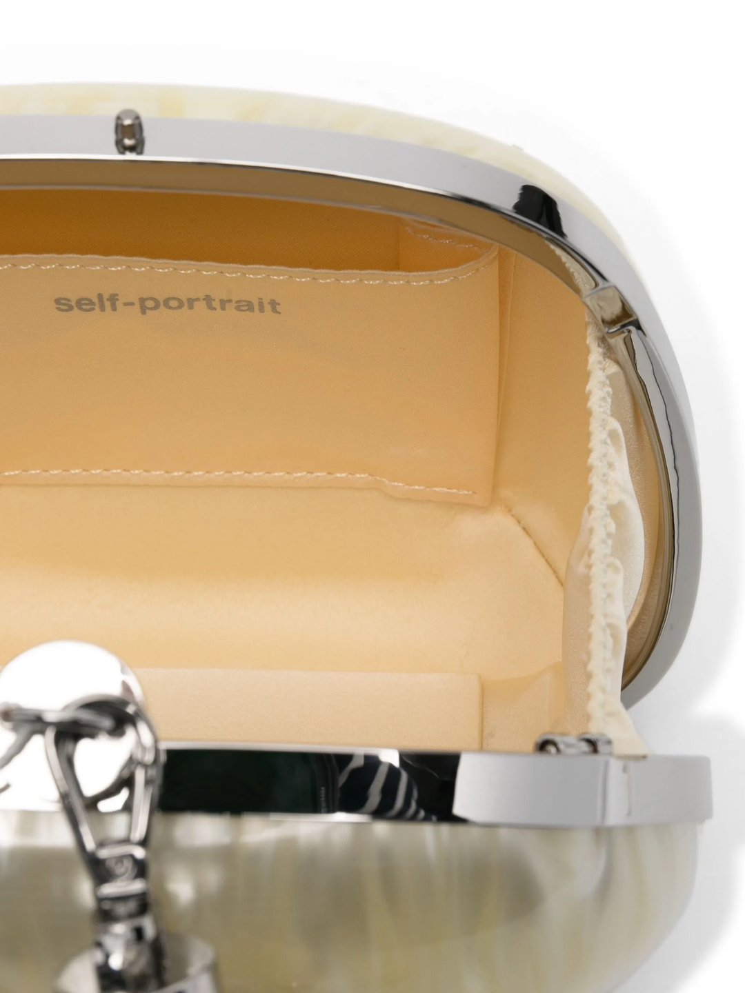 Yellow Pearl Top Handle Clutch