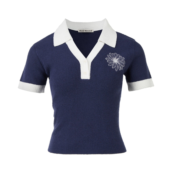 Cotton Knit Color Contrast Top