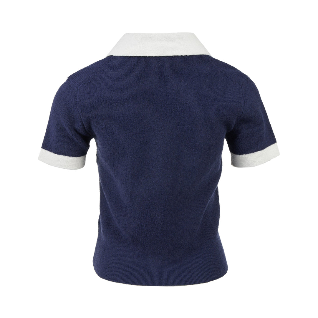 Cotton Knit Color Contrast Top