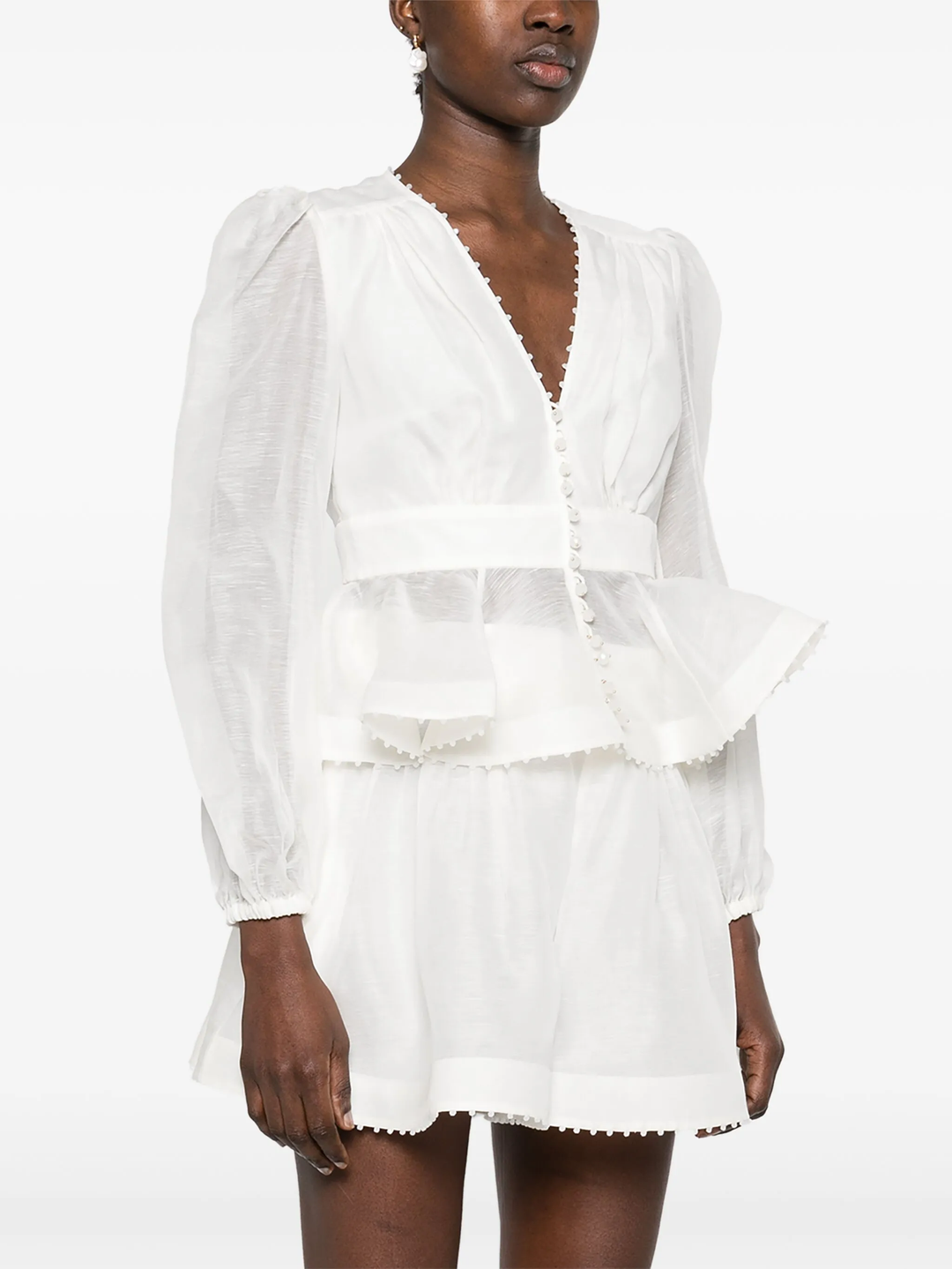 Dawning V-Neck Beaded Blouse