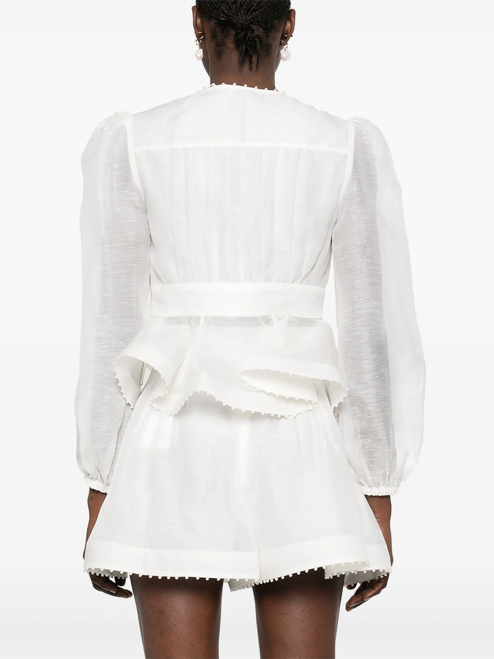 Dawning V-Neck Beaded Blouse