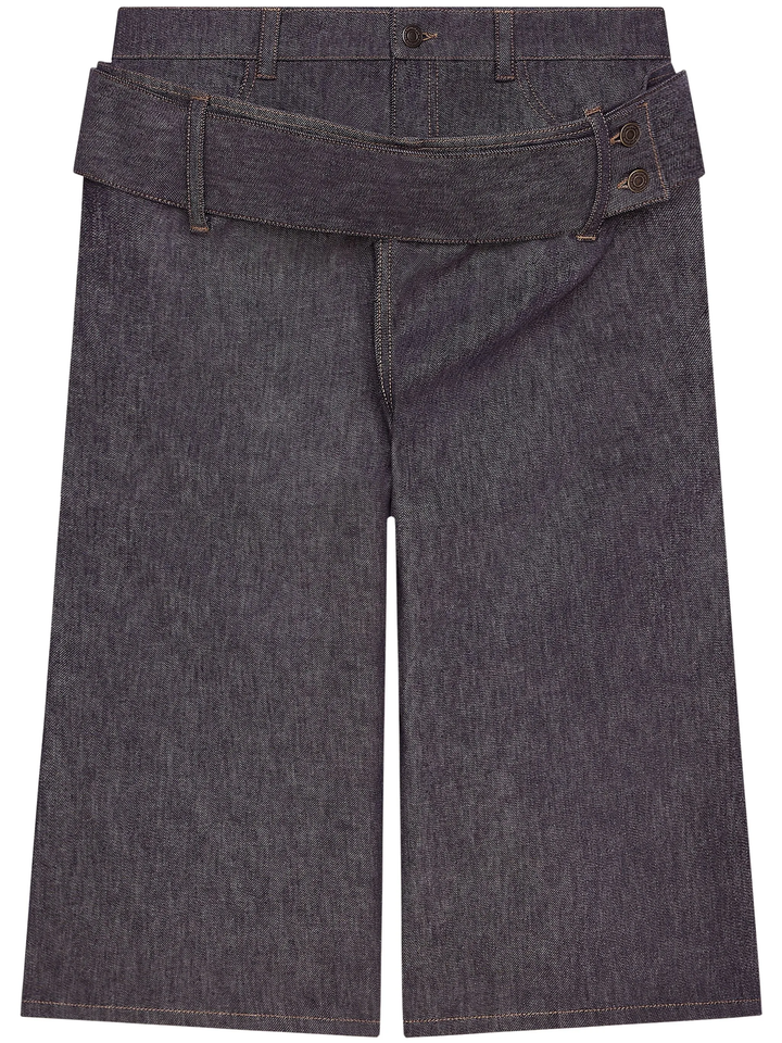 Double Belt Denim Short