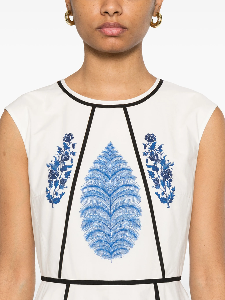Popeline Printed Dress