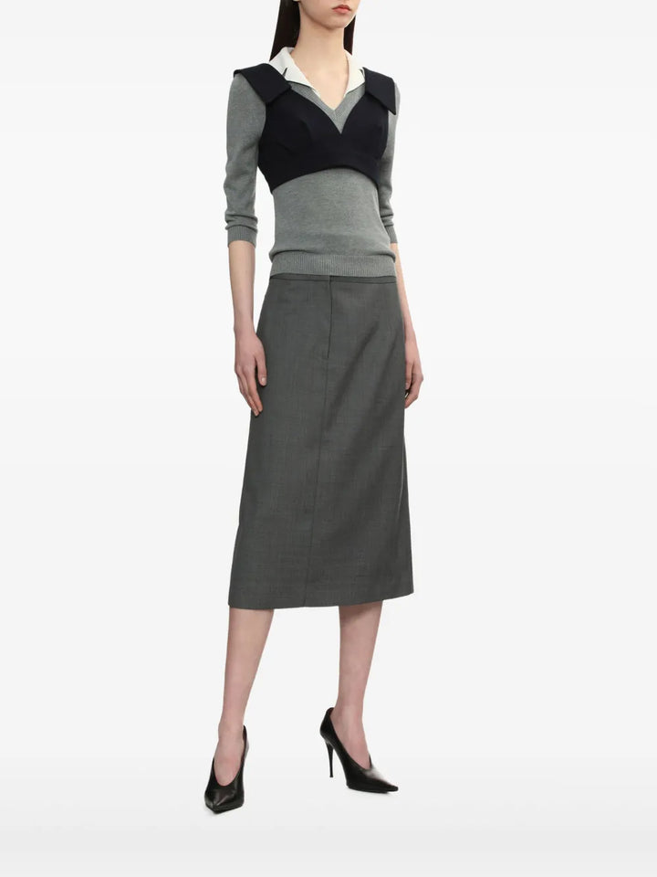 ラペルショートトップ