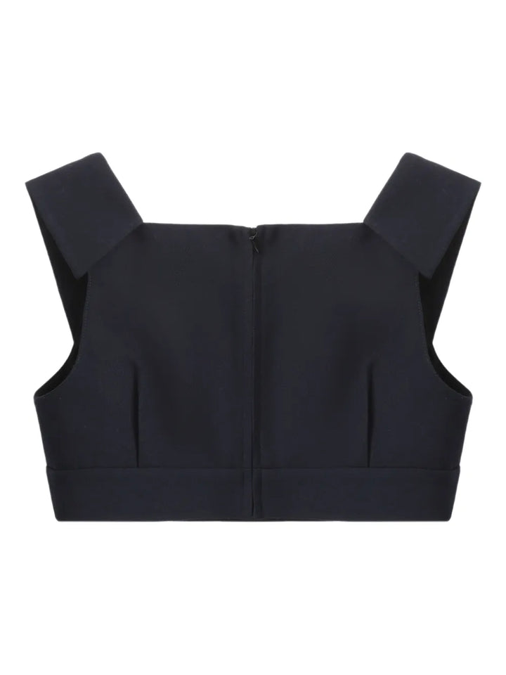 ラペルショートトップ