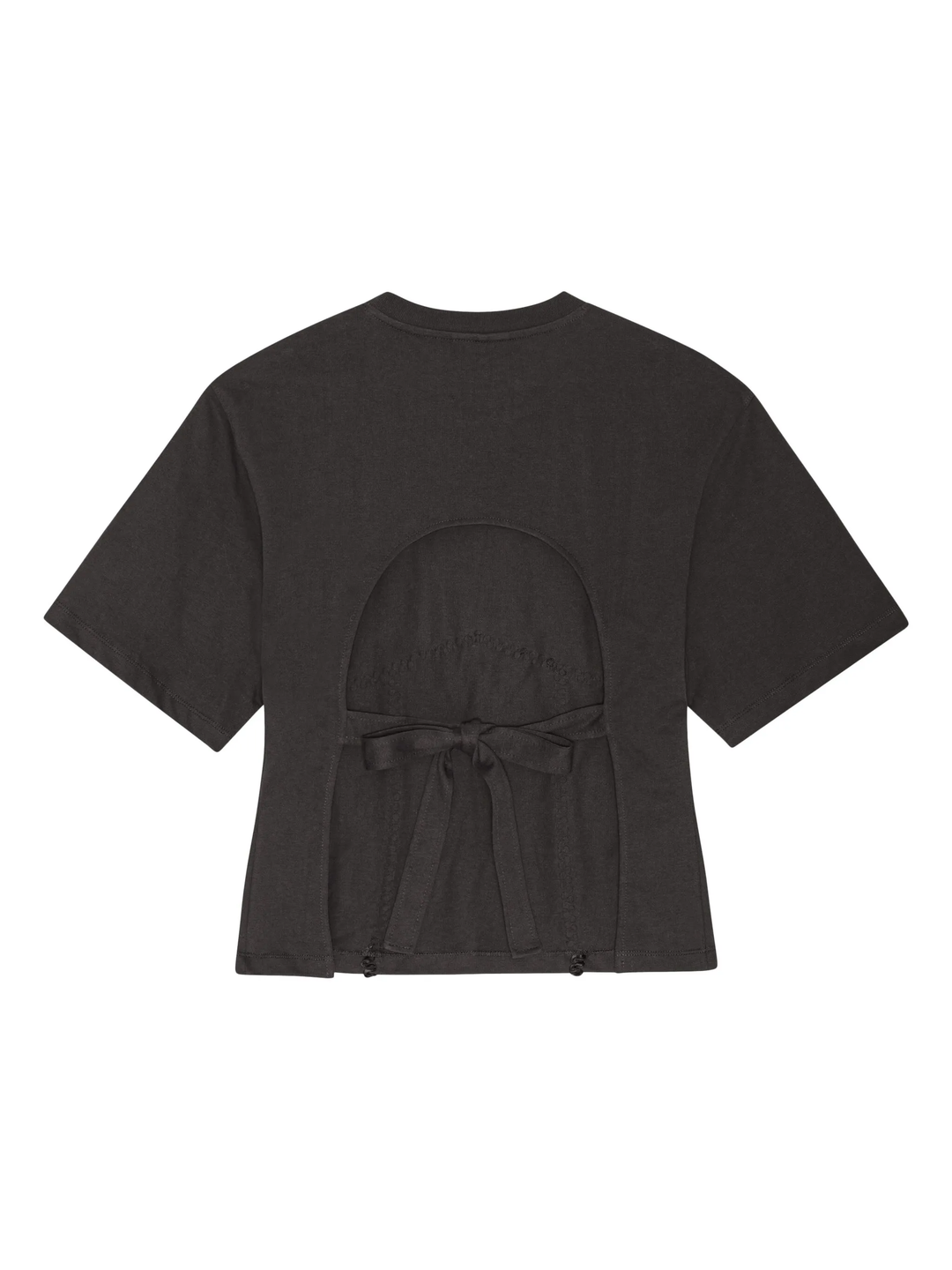 Heavy Cotton Tie Back Waisted Tee