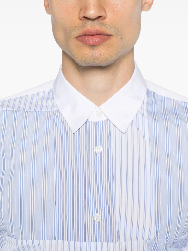 Yarn Dyed Cotton Stripe Poplin Shirt