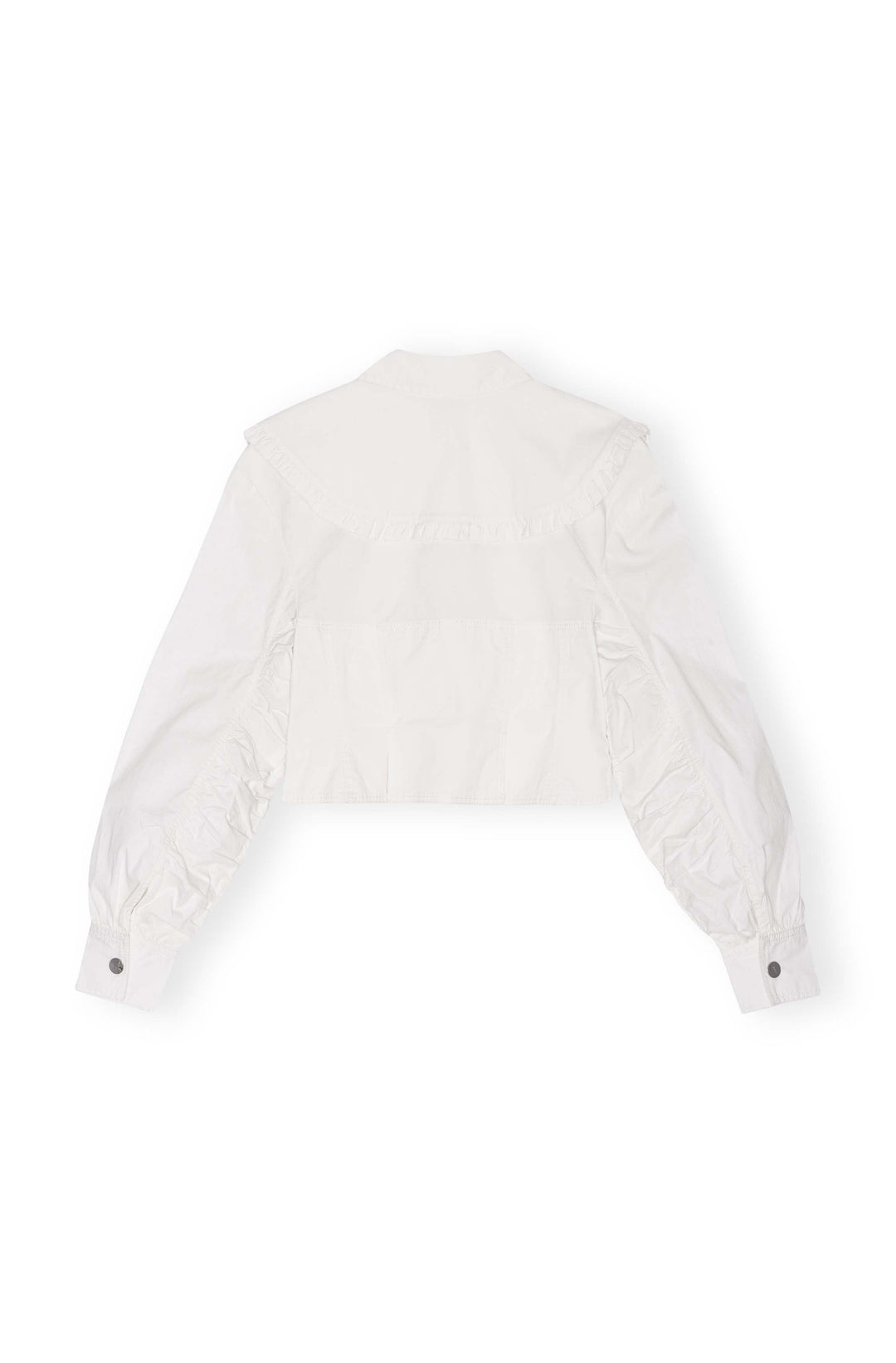 Washed Stretch Cotton Bomber Corset Shirt