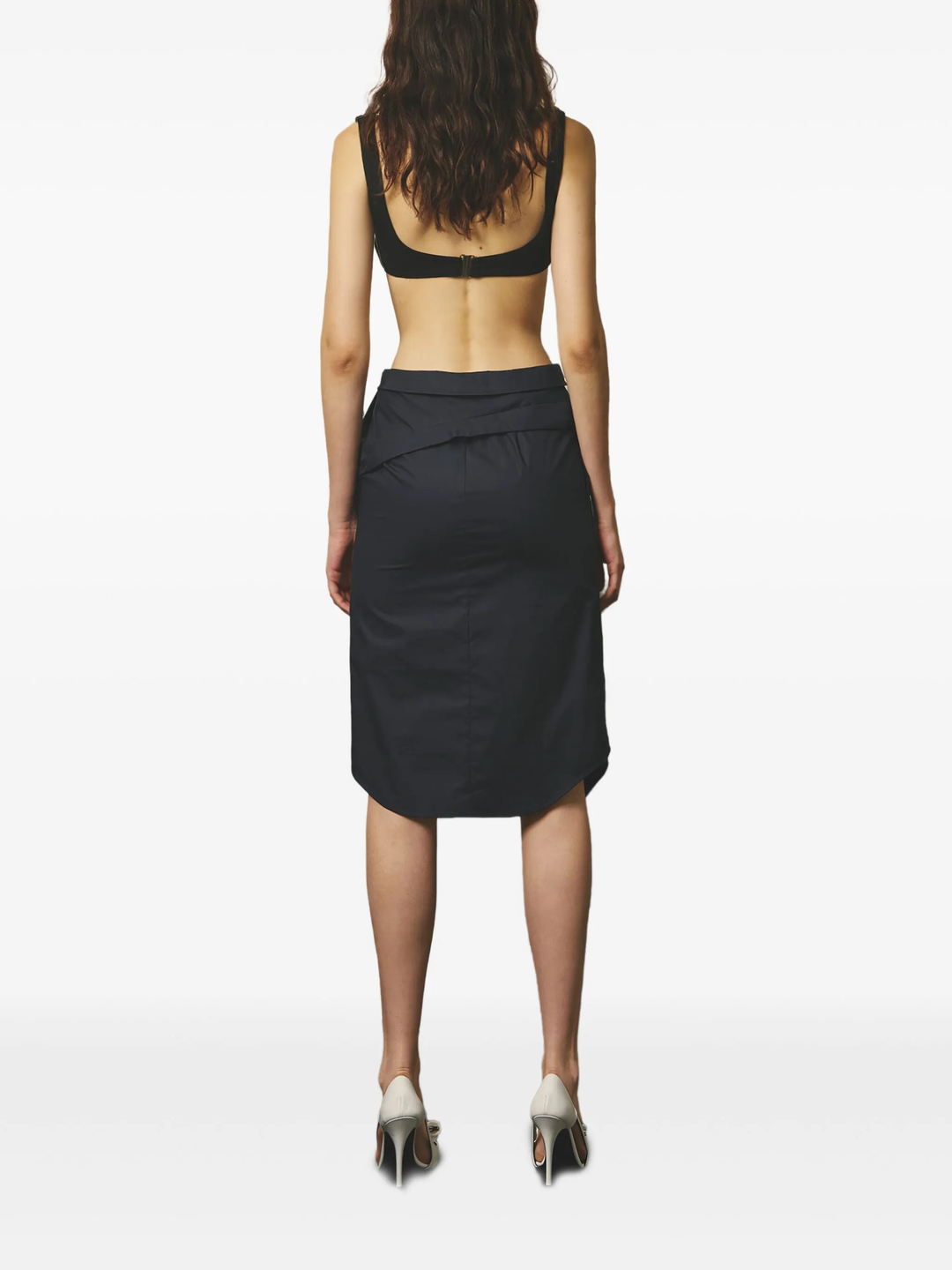 Shirt Layered Midi Skirt