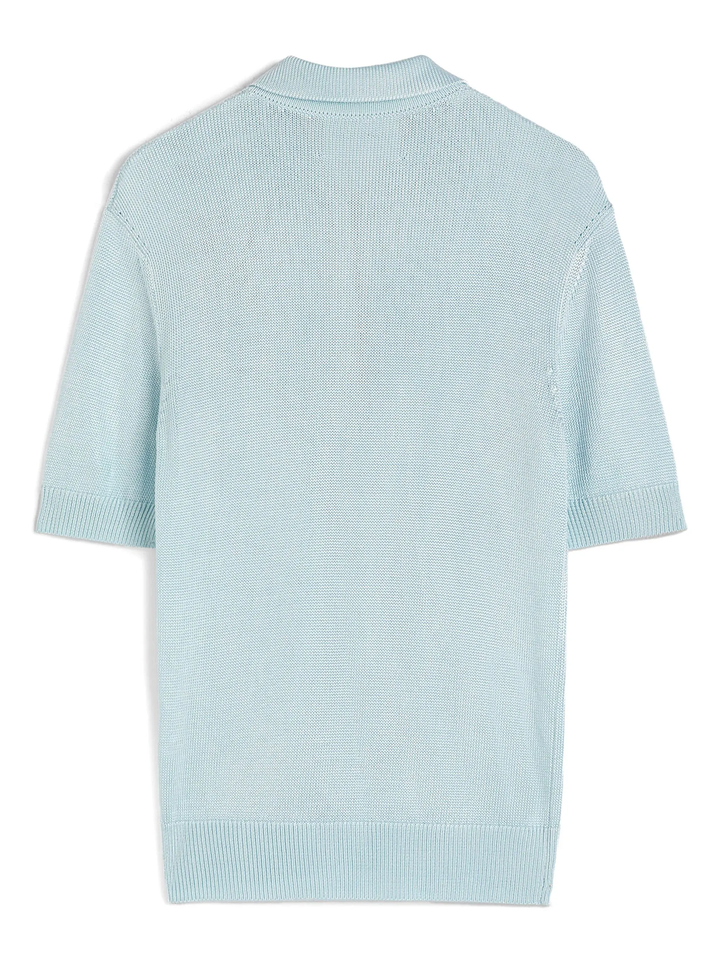 Viscose Flower Knit Polo