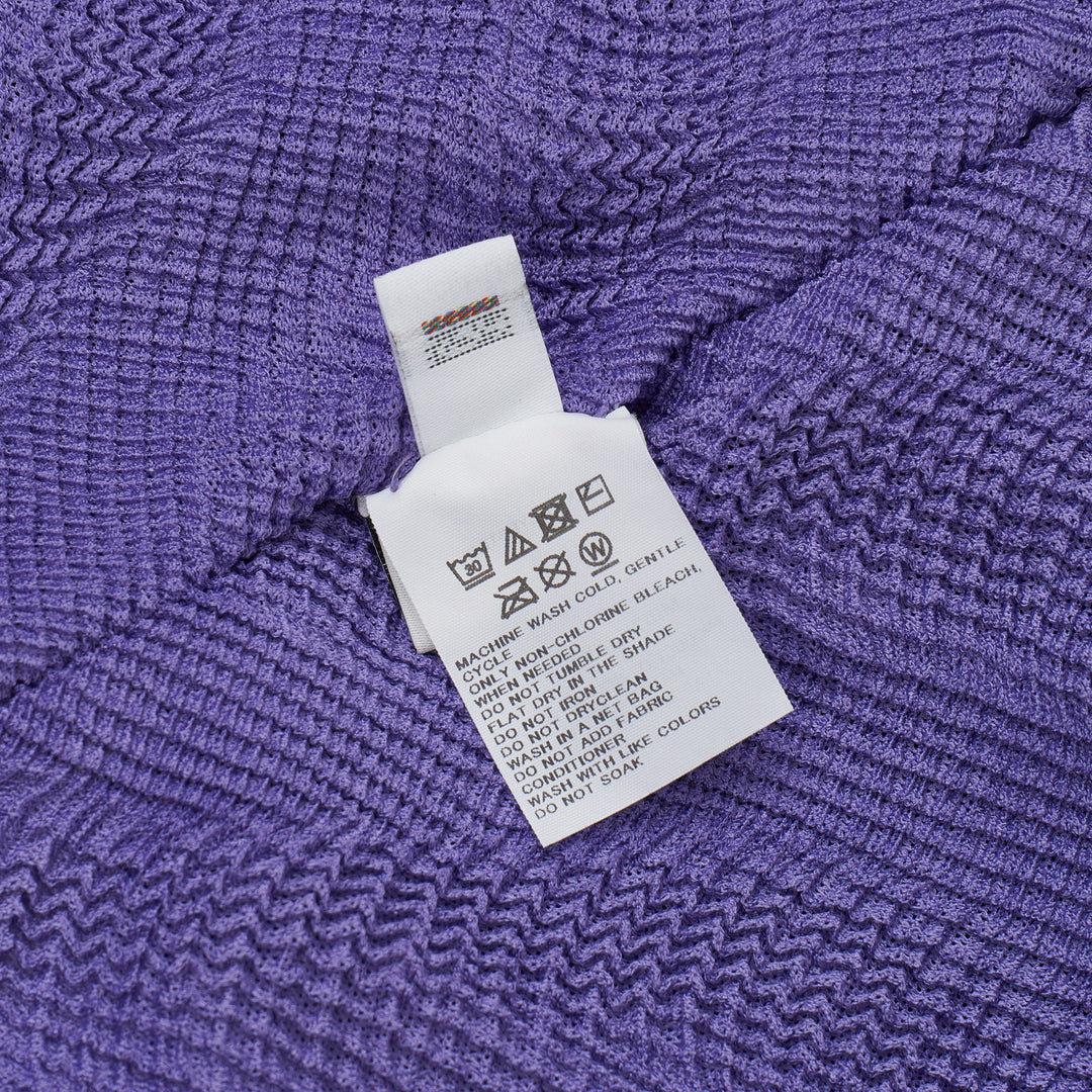 Wave Knit Stretch Pleats Top