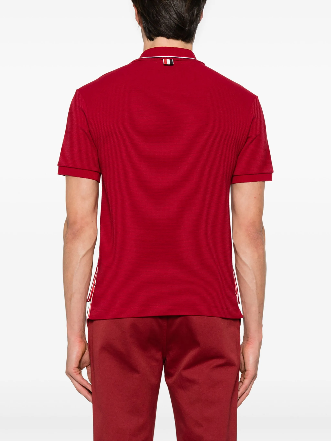 コットンワッフルリブカフポロ メンズ