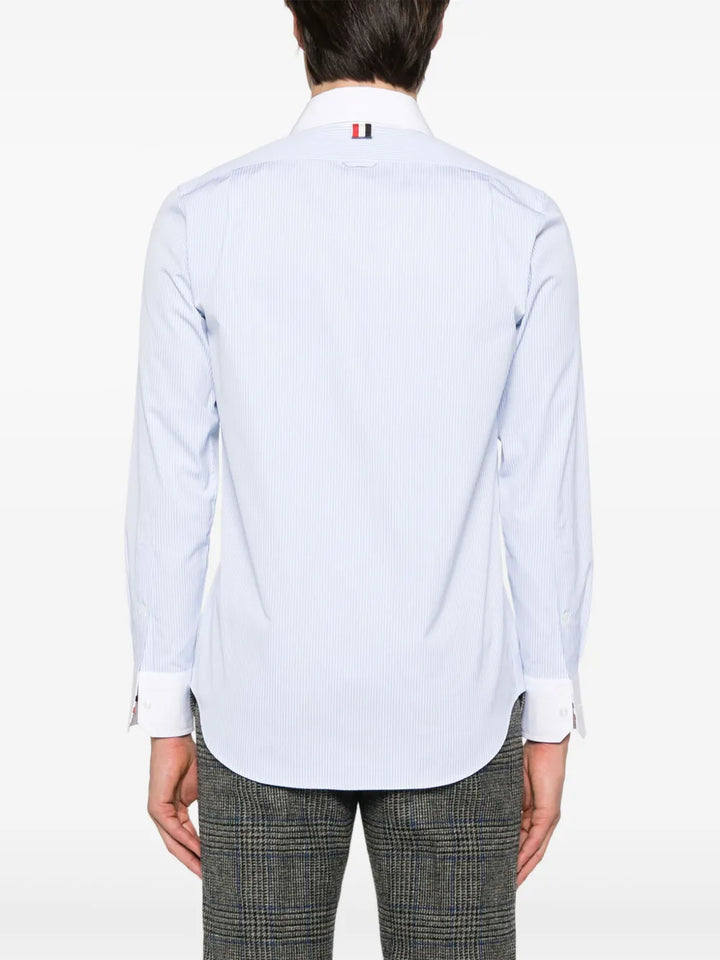 Micro University Striped Poplin Straight Fit Shirt