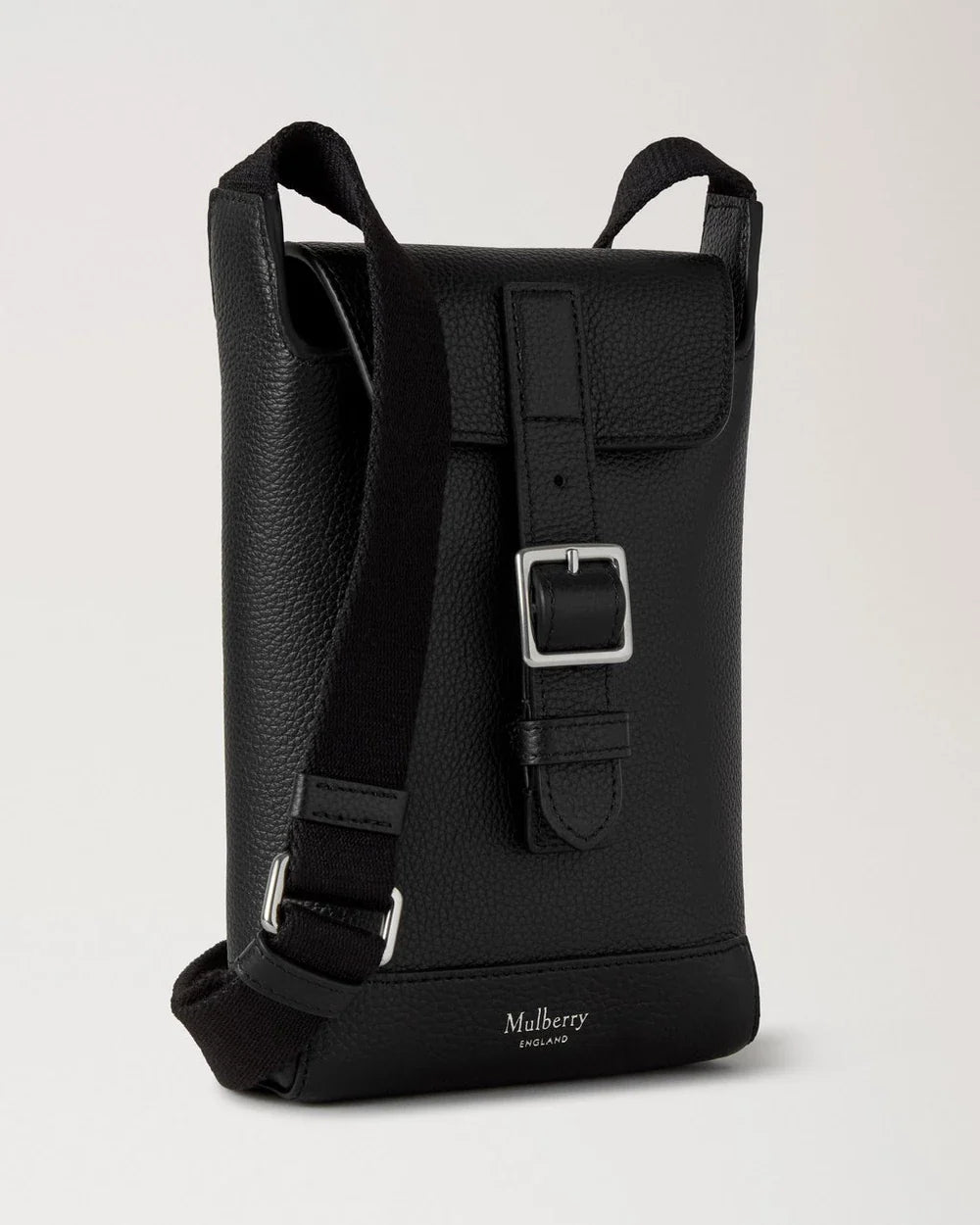 Chiltern Phone Pouch Black Small Classic Grain