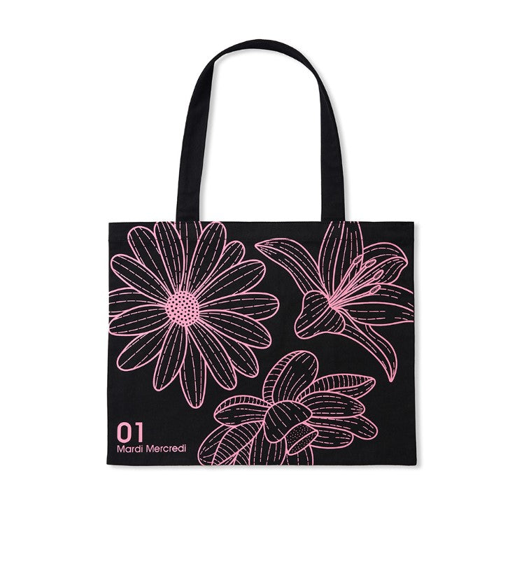 Canvas Bag Triple Flower
