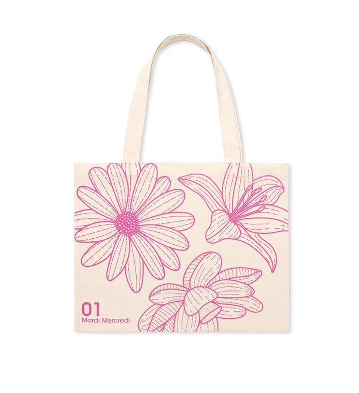 Canvas Bag Triple Flower