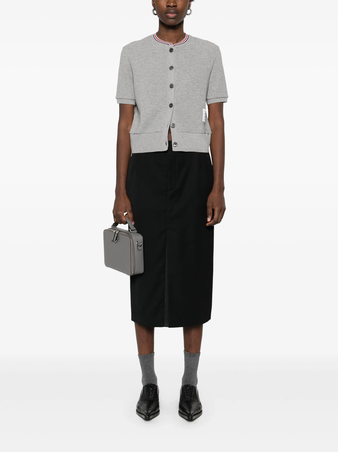 Cotton Waffle Short Sleeve Cardigan Women