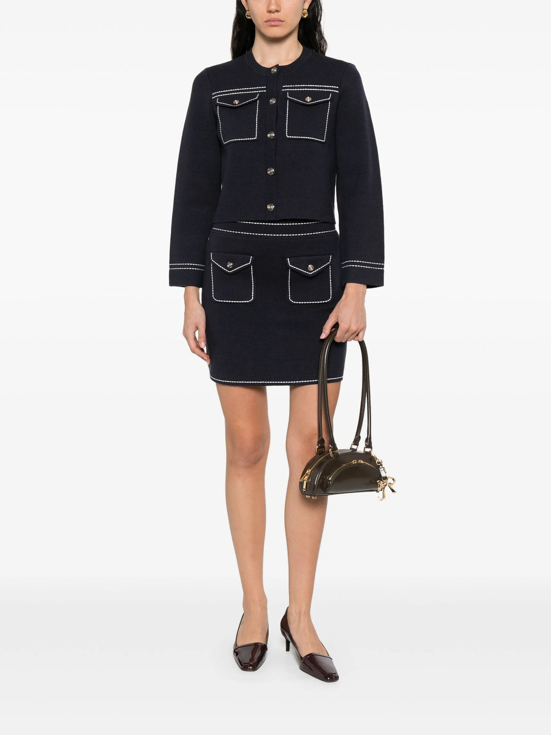 Brown Leather Mini Shoulder Bag