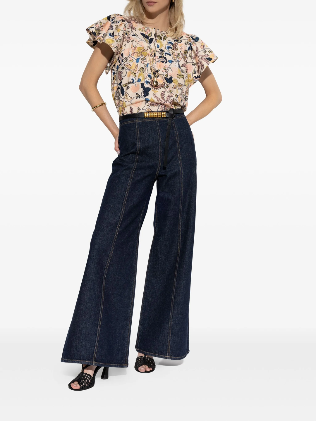 Perline Flutter Sleeve Blouse