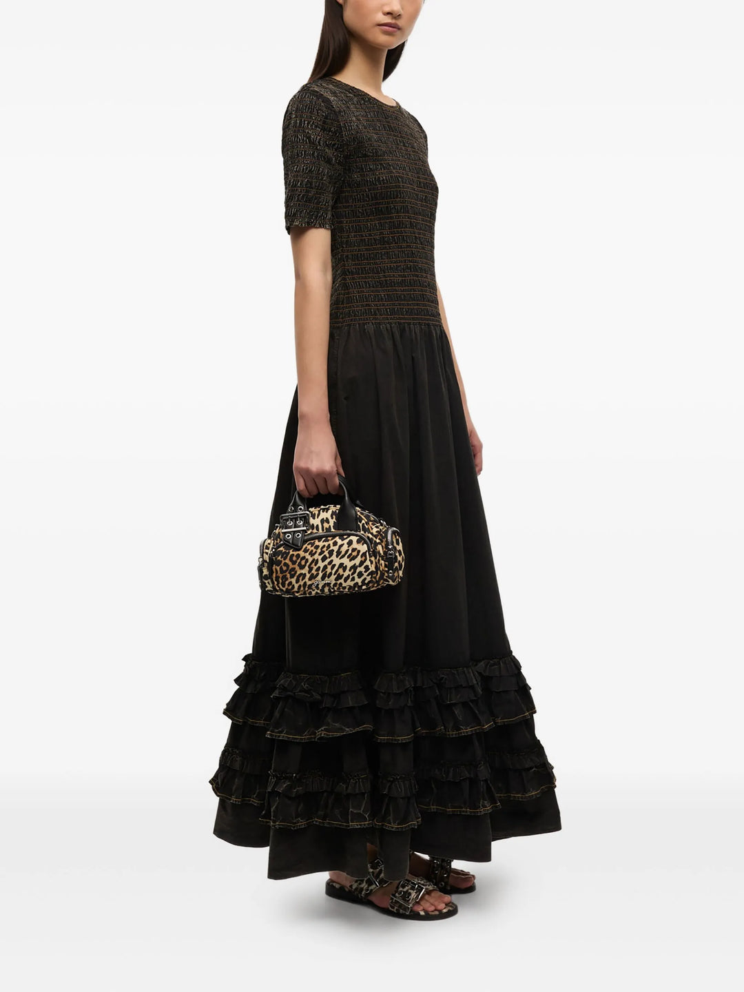 Leopard Mini Polochon Bag
