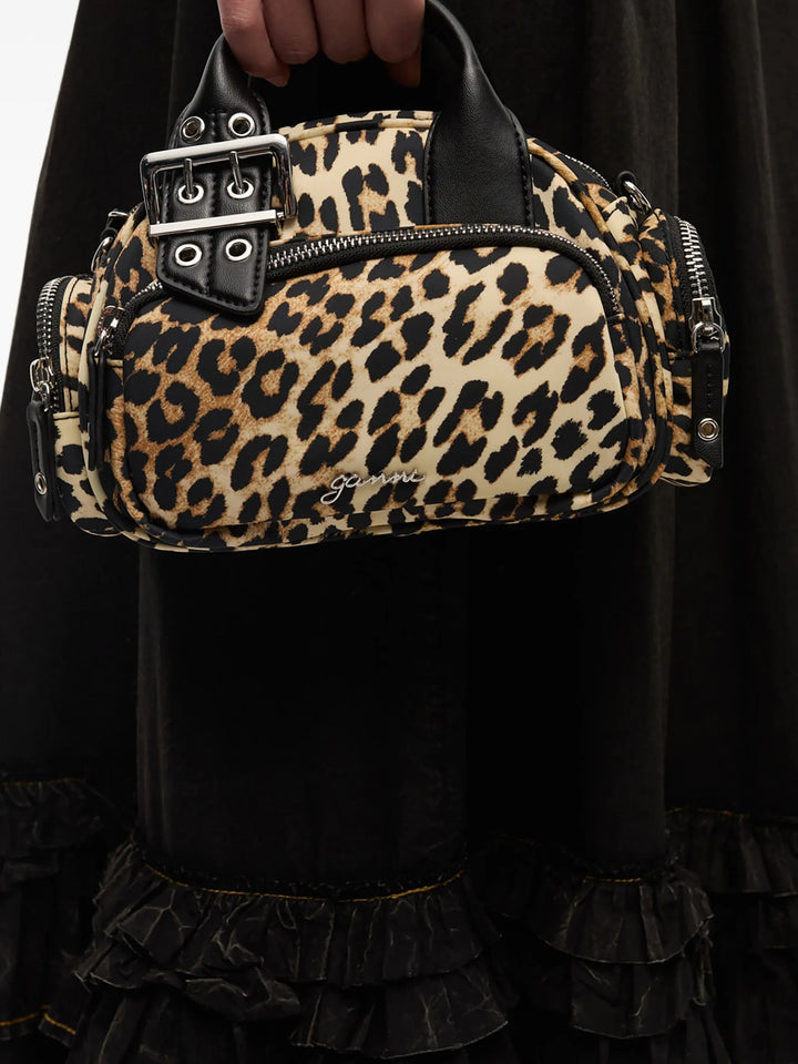 Leopard Mini Polochon Bag
