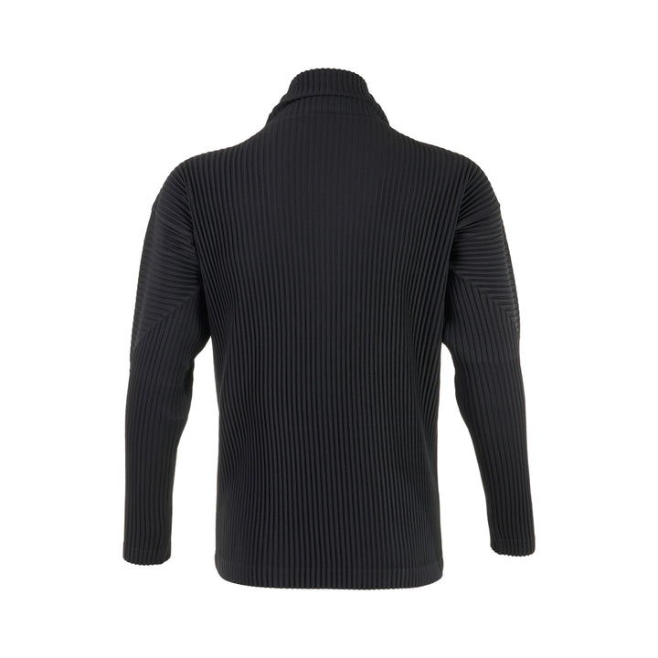 Ribbed Turtleneck Long Sleeve Top