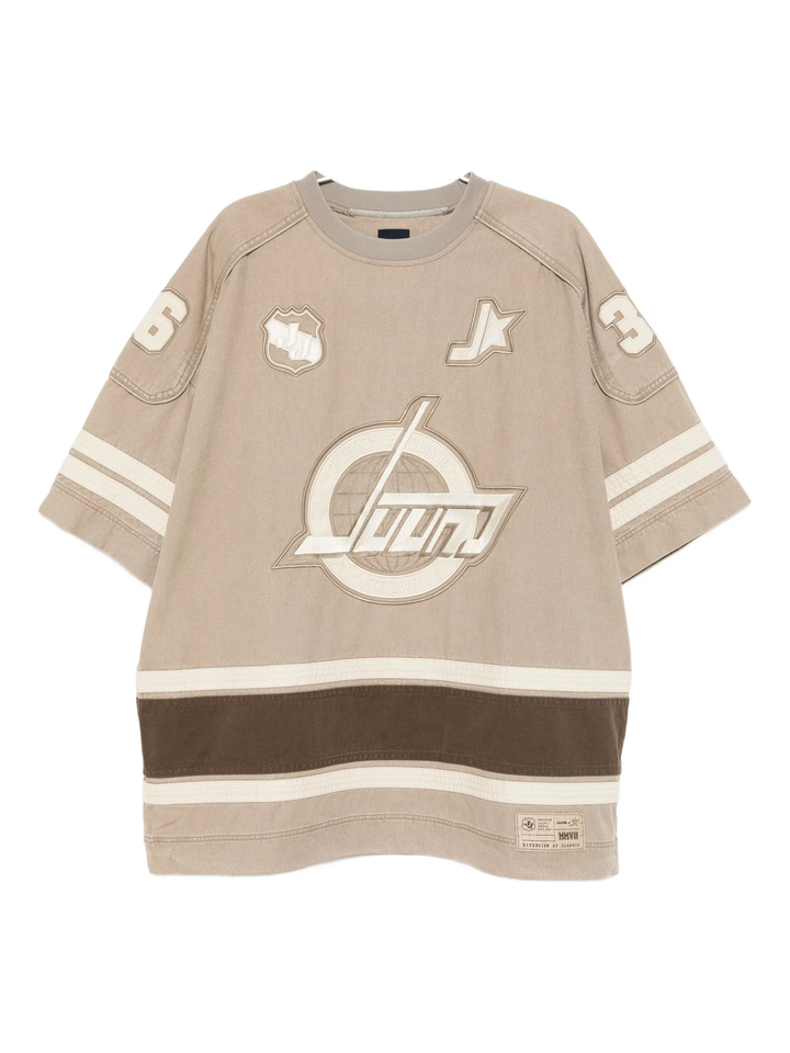 Color Blocked Denim Hockey T-Shirt