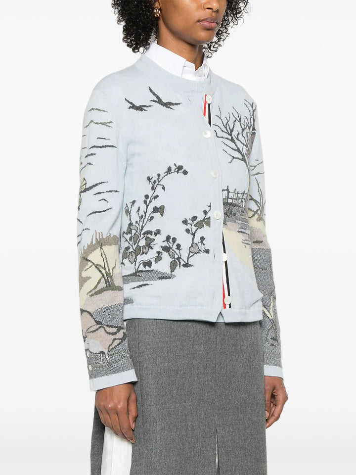 シーニックインタージャシルクツイルカシミヤカーディガン レディース