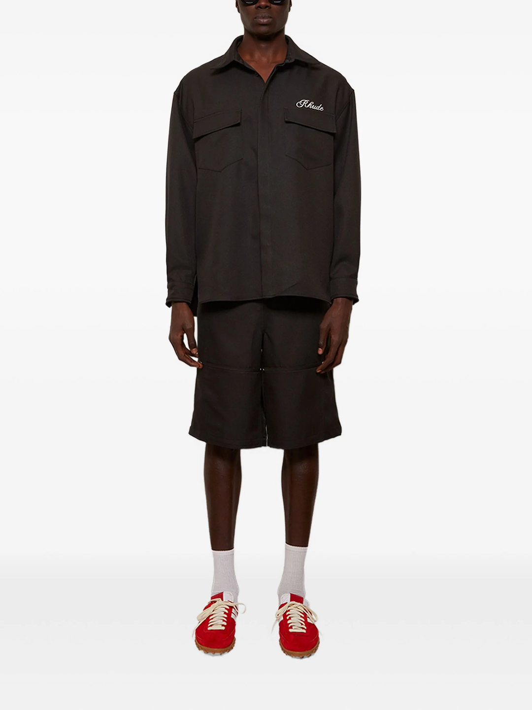 Áo sơ mi làm việc tay dài kiểu boxy