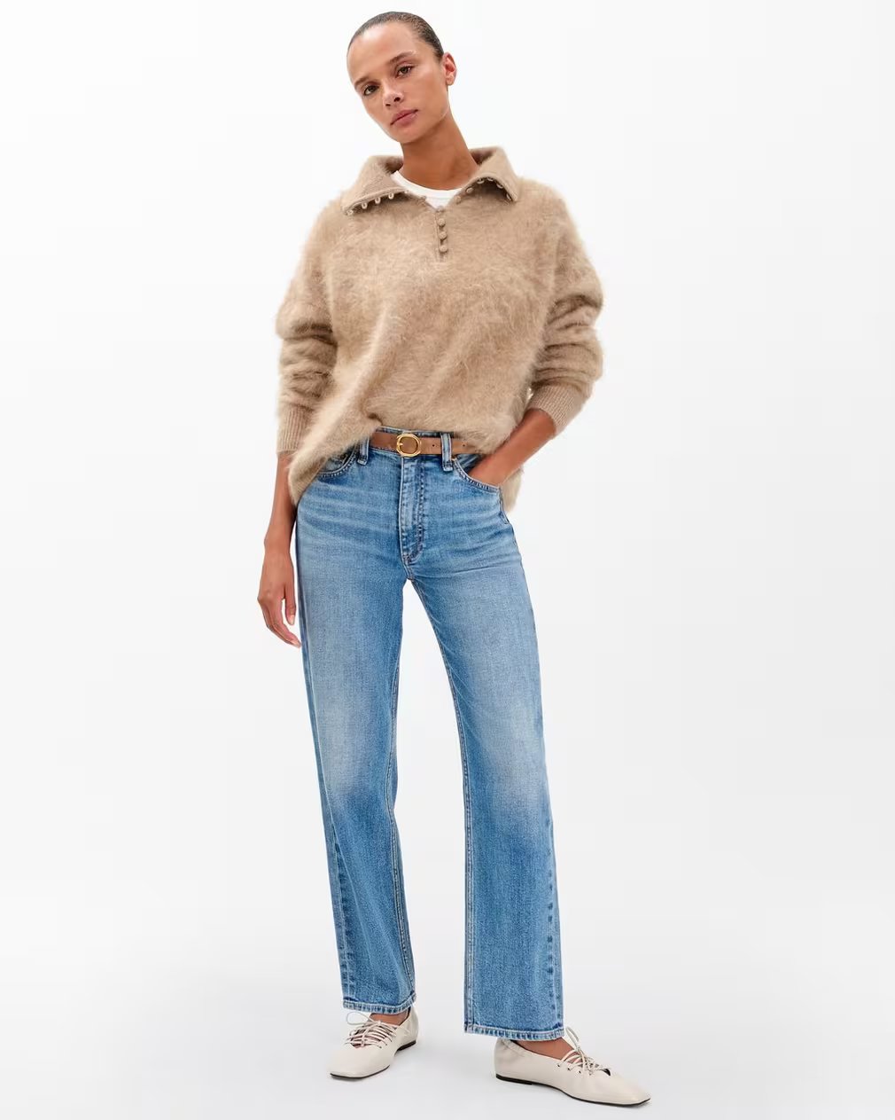 Harlow Mid-Rise Ankle Straight Jeans