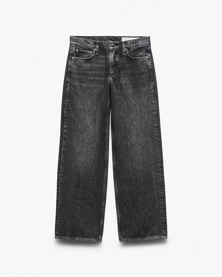 Saige Low-Rise Full Relaxed Straight Jeans