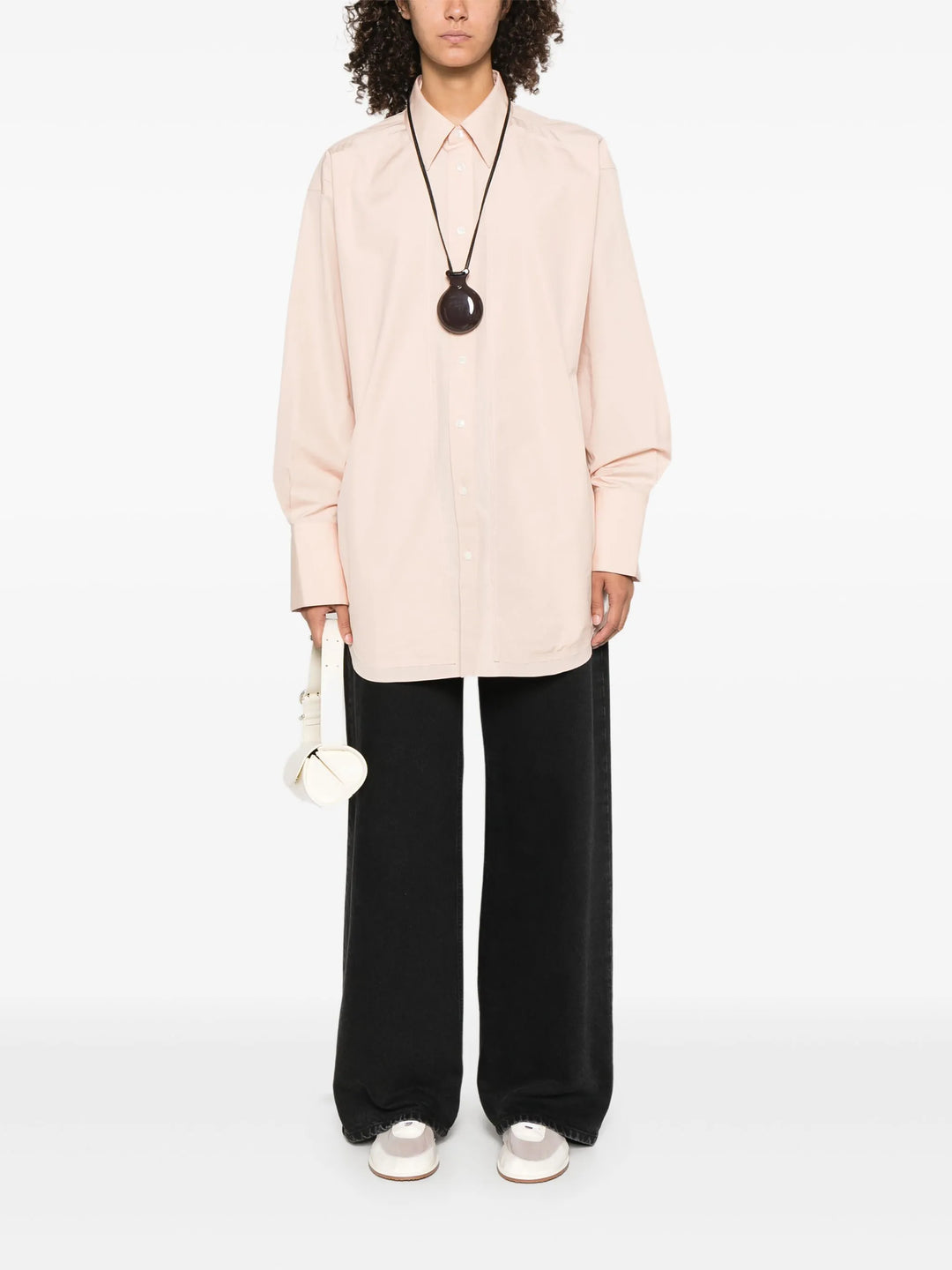 Cotton Raw Edged Oversized Shirt