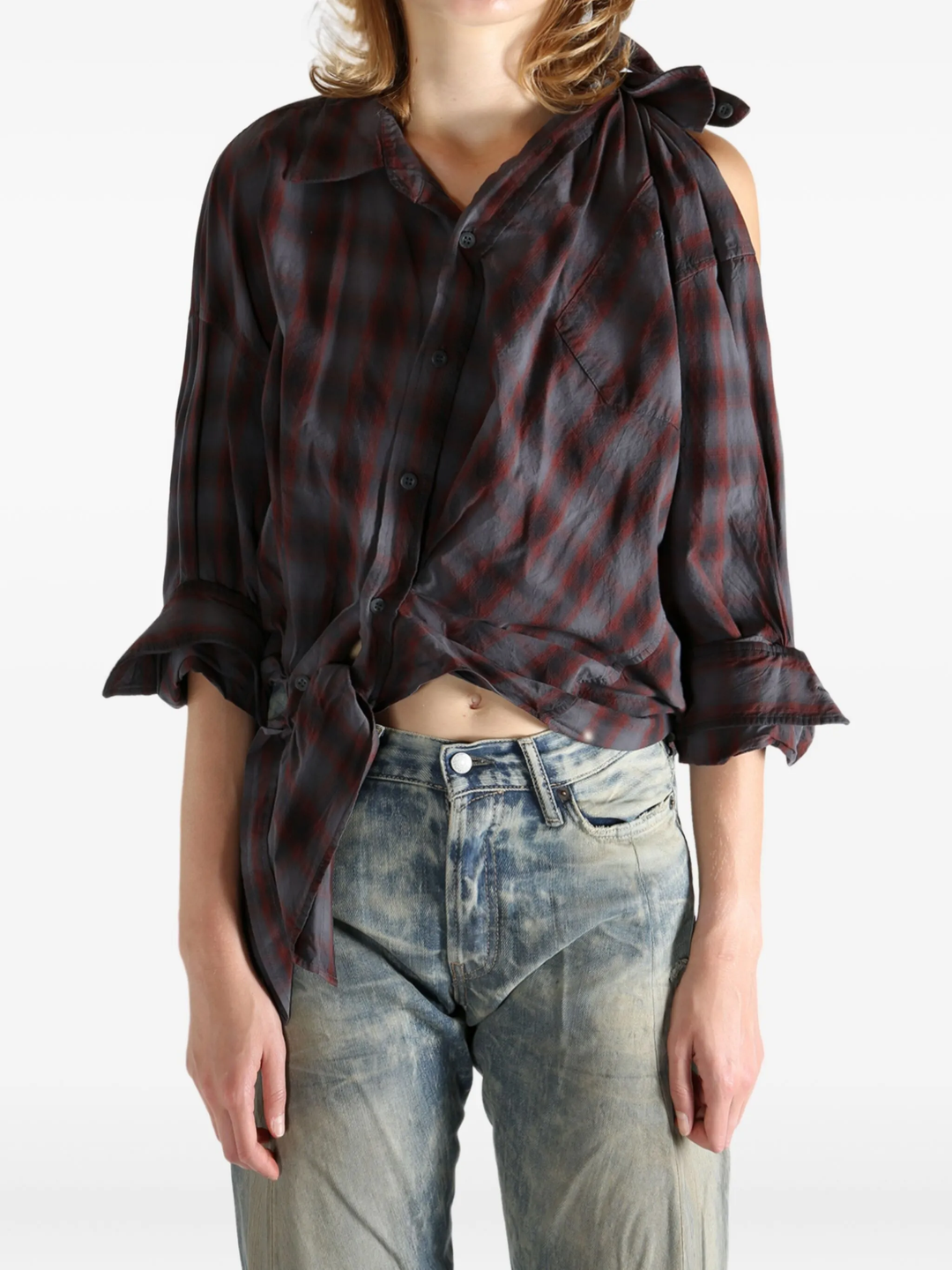 Knotted Button Down Shirt