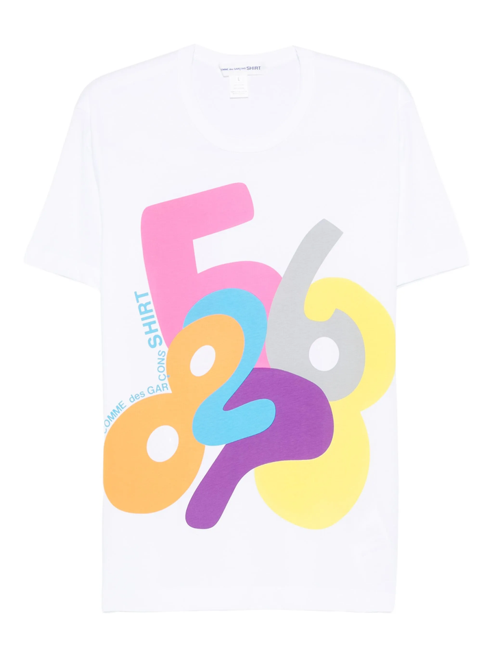 Cotton Plain Poplin With Print Tee