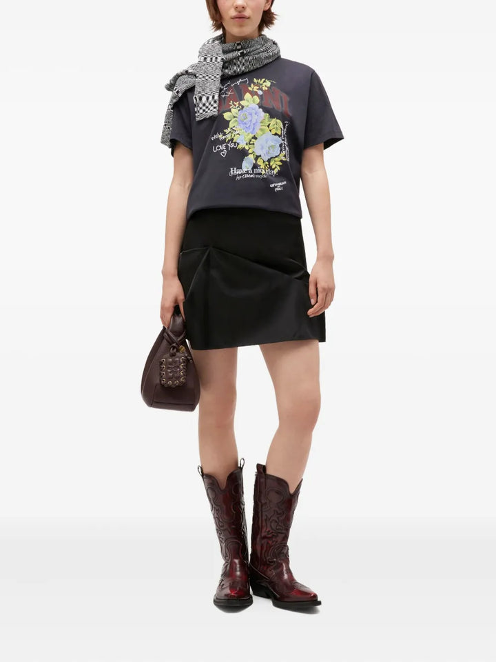 Basic Cotton Jersey Rose T-Shirt