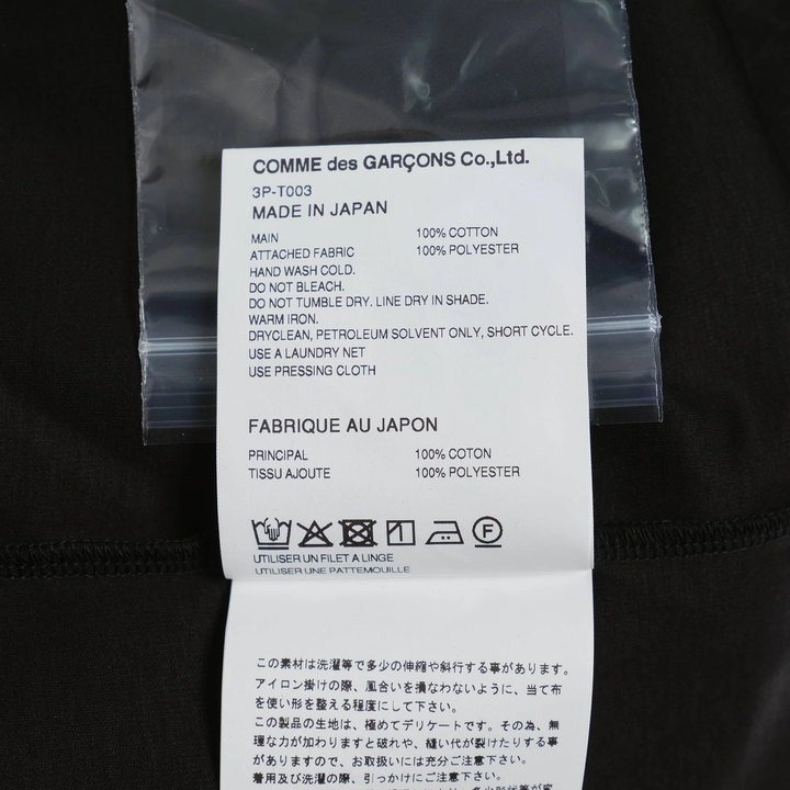 Cotton Ponte x Polyester Organza T-Shirt