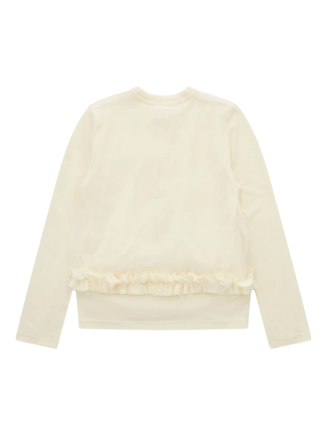 Wool Jersey x Polyester Organdy Cardigan