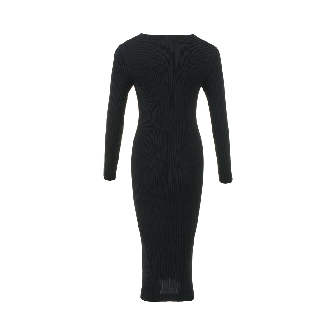 Hatching Pleats Dress