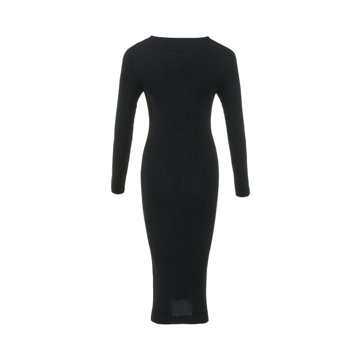 Hatching Pleats Dress
