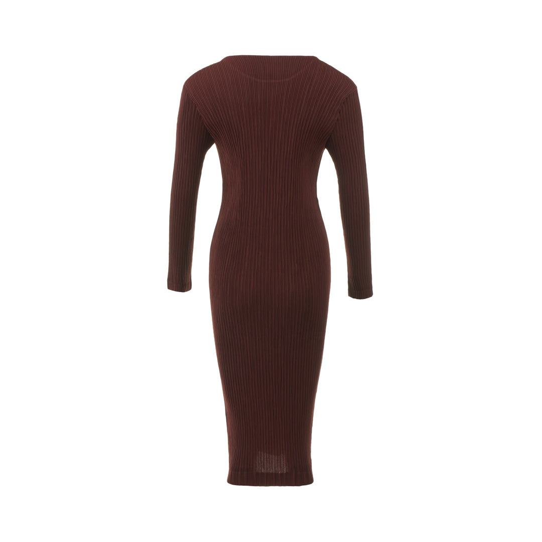 Hatching Pleats Dress