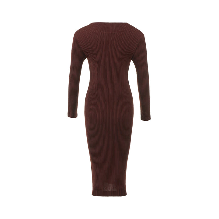 Hatching Pleats Dress