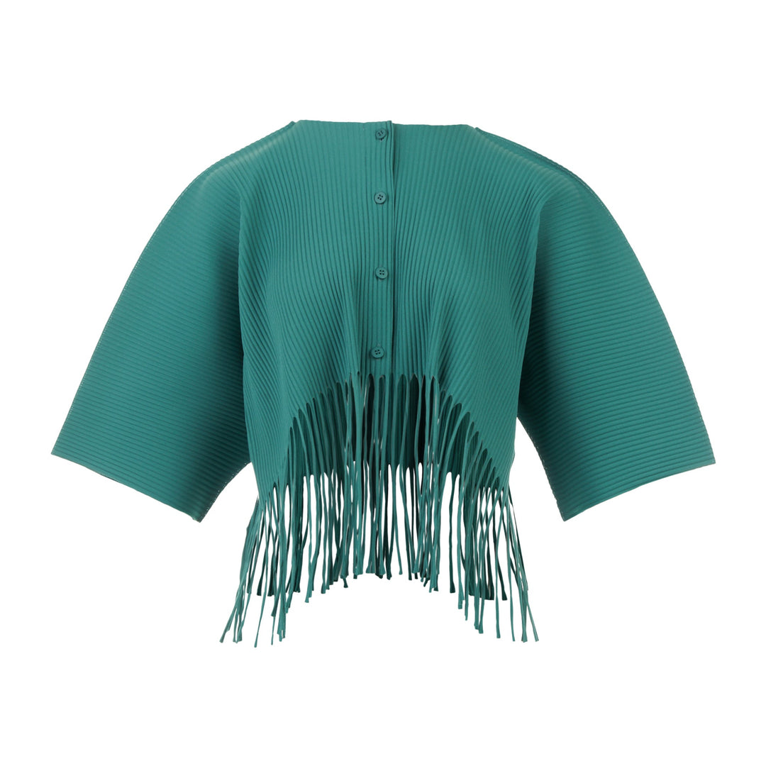 Fringe Pleats Cardigan
