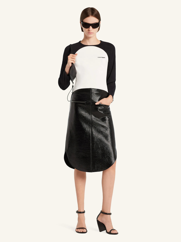 Circle Contrast Long Sleeve T-Shirt