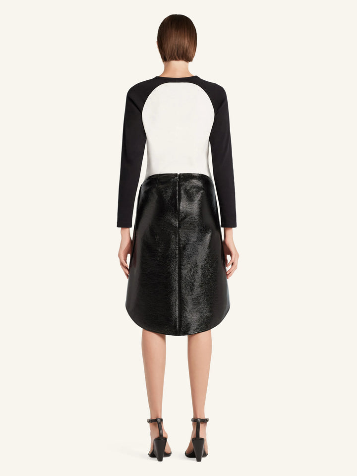Circle Contrast Long Sleeve T-Shirt