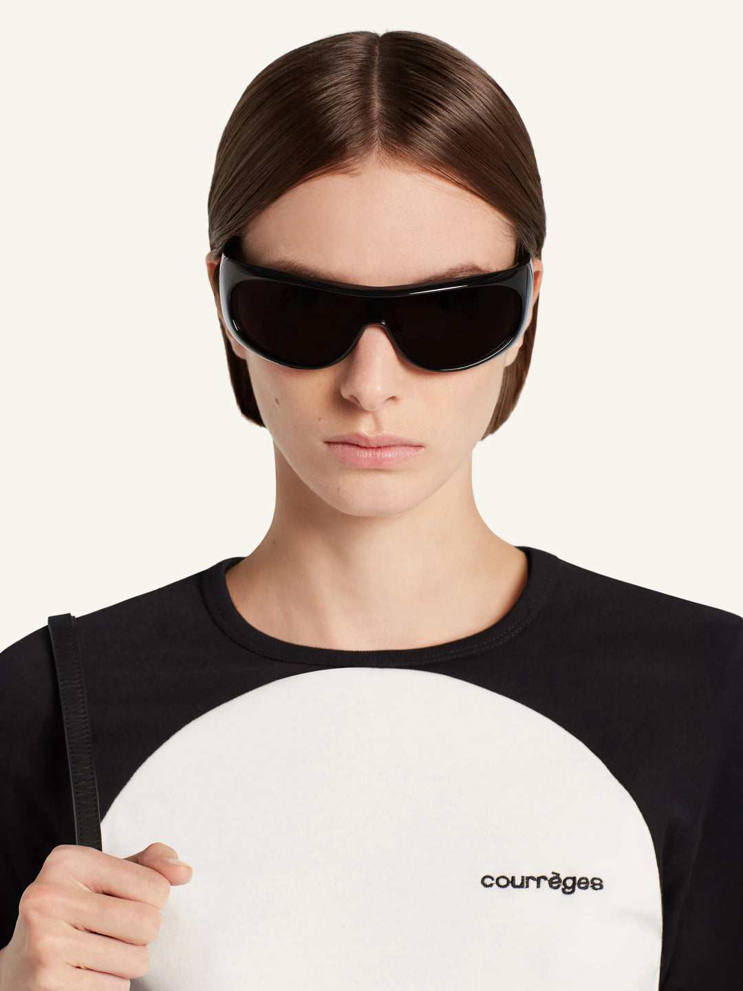 Circle Contrast Long Sleeve T-Shirt