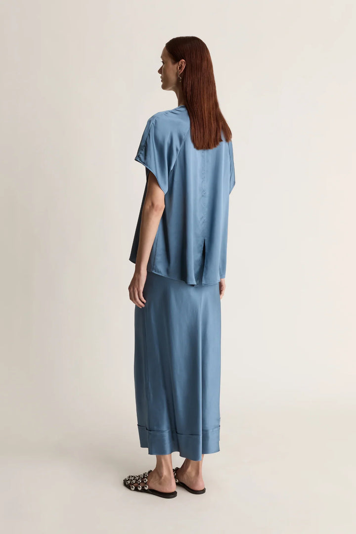 Stella Silk Satin Raglan Tee