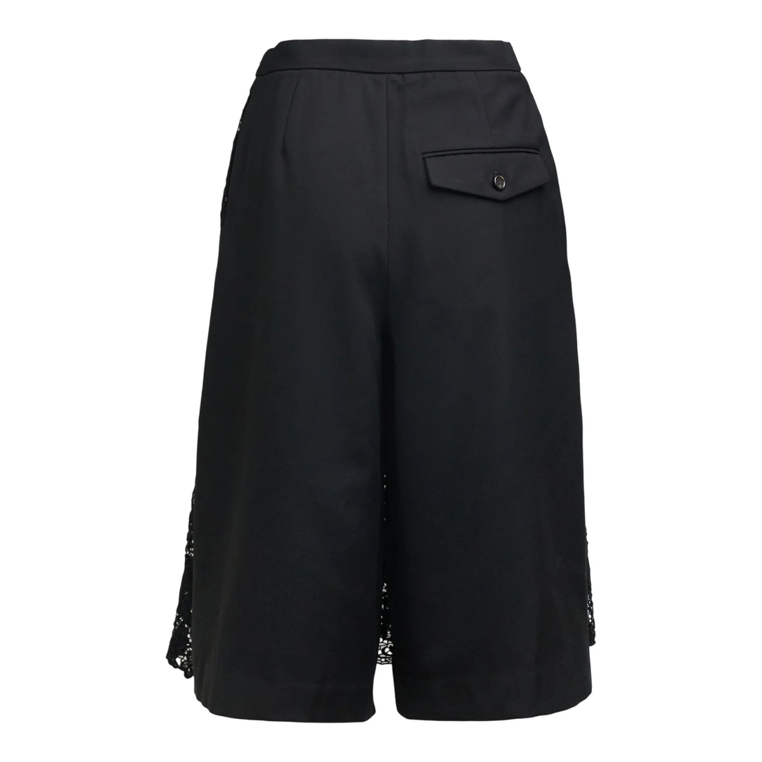 Black Front Pleated Skorts