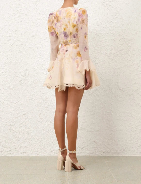 Memento Embroidered Mini Dress