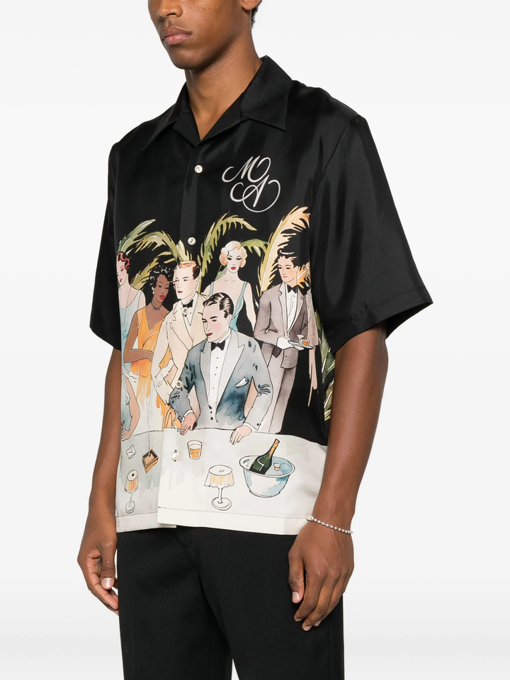 Bar Scene Bowling Shirt