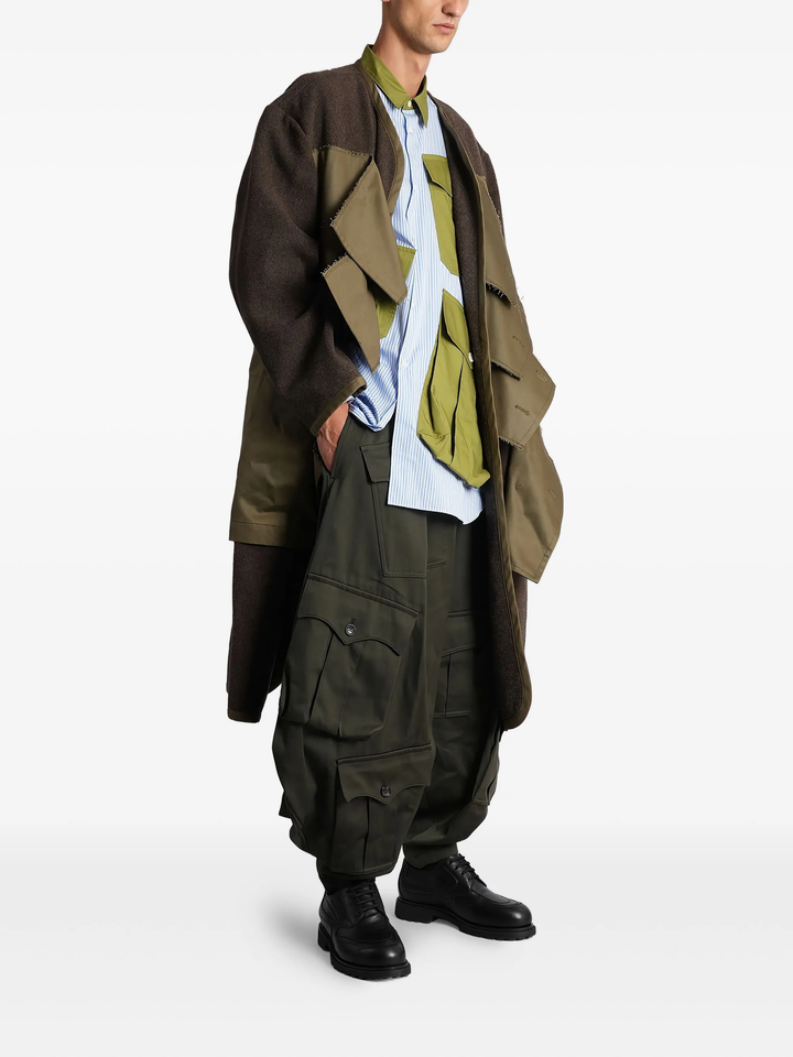 Wool Cotton Back Satin Pants